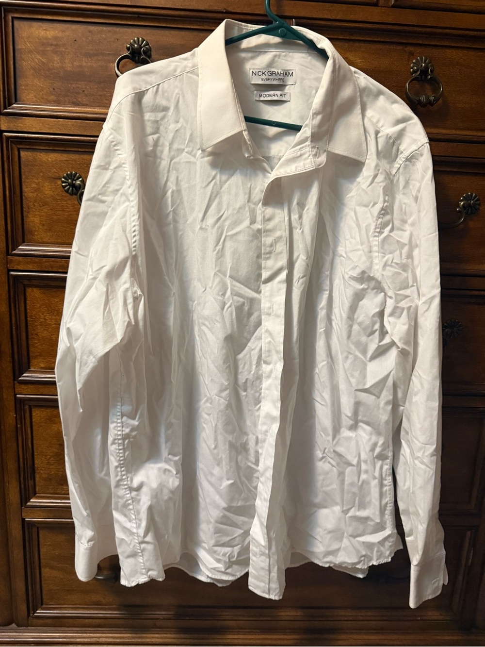 Nick Graham Men’s White Modern-Fit Dress Shirt